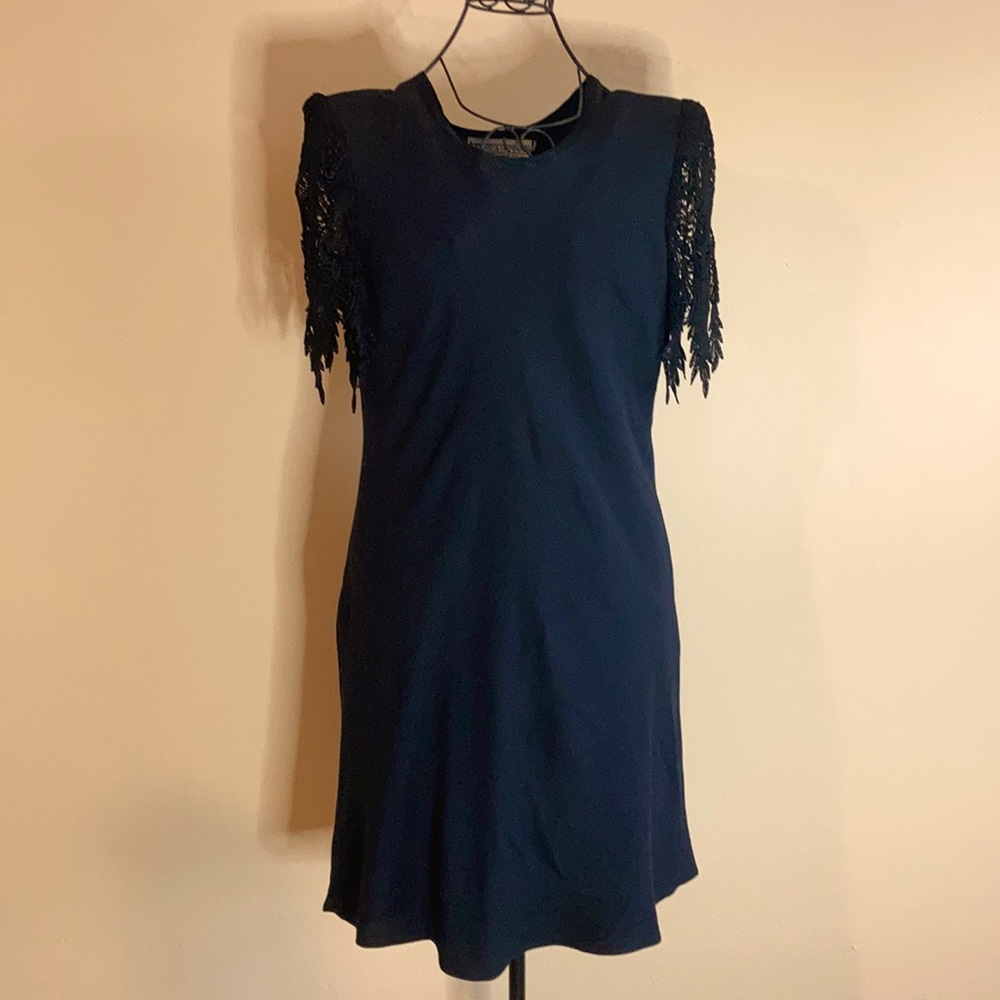 Vtg 80’s/90’s Jessica Howard Black Dress Lace M